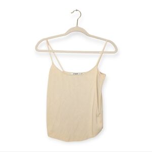 Grey Lab Beige Ribbed Casual Camisole Tank Top Size M